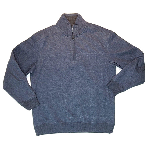 NORTHPOINT Authentic Apparel Men's 1/4 Zip Blue Gray Sweatshirt Size Large - Picture 1 of 7